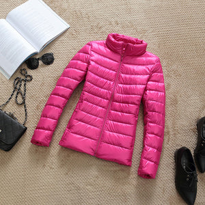 Ultra-light Plus Size Thin Down Jacket Women 2019 Autumn Winter Slim Short Hooded Warm White Duck Down Coat Women's Outerwear