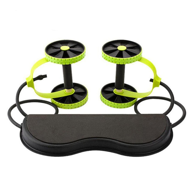 Ab Roller Wheel Multi-functional Abdominal Muscle Trainer Fitness Body Building Arm Waist Leg Exercise Pull Rope Fitness Machine