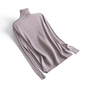 Cashmere Sweater Thin Basic Knitted Sweater Women Turtleneck Pullovers 2019 Autumn Winter Tops Female Jumpers