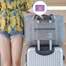 Load image into Gallery viewer, Waterproof Oxford Women Travel Organizer Bag Portable Large Capacity Luggage Bag Carry On Luggage Duffel Bags Girl Weekend Bags