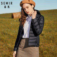 Load image into Gallery viewer, SEMIR 2019 New basic Down Winter jackets Women Winter plus velvet hooded Coats Down Winter Jacket Woman Outwear warm portable