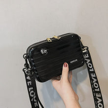 Load image into Gallery viewer, Women Mini Suitcase Shape Crossbody Bag Fashion High Quality Small Shoulder Bag with Wide Letter Strap Girl Clutch Handbag