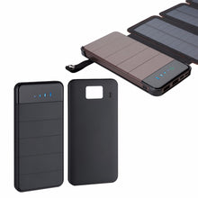 Load image into Gallery viewer, 10000mAh Outdoor Portable Folding Foldable Waterproof Solar Panel Charger Mobile Phone Battery Dual USB LED Solar Power Bank