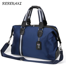 Load image into Gallery viewer, REREKAXI Large Capacity Men&#39;s Travel Bag Women Waterproof Nylon Hand Luggage Bag Multifunction Travel Duffle Bags Packing Cubes