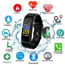 Load image into Gallery viewer, Smart Bracelet Heart Rate Monitor Blood Pressure Monitor Fitness Watches Step Counter Message Push pk fitbits mi Band 2 3