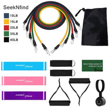 Load image into Gallery viewer, New 14Pcs Resistance Bands Set Yoga Exercise Fitness Band Rubber Loop Tube Bands Gym  Fitness Exercise Pilates Yoga Brick
